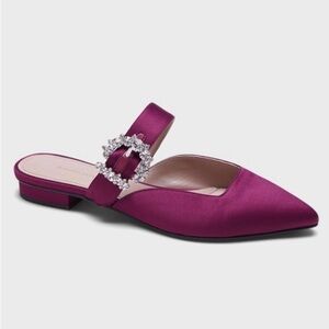 Banana Republic Magenta Satin Mules